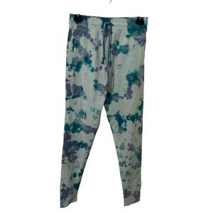 PINK Victoria's Secret Teal and Purple Tie-Dye Shorts